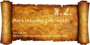 Martiniczky László névjegykártya