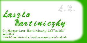 laszlo martiniczky business card